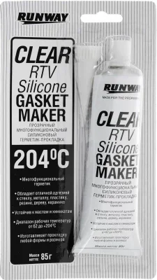 Герметик Clear RTV Silicone Gasket Maker 85 г RUNWAY RW8502