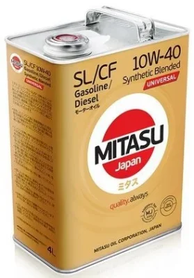 Моторное масло 10W40 полусинтетическое Universal SL/CF 4 л MITASU MJ-125-4