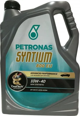 Моторное масло 10W40 полусинтетическое 800 EU 5 л SYNTIUM 70271M12EU