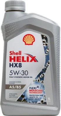 Моторное масло 5W30 синтетическое Helix HX8 A5/B5 1 л SHELL 550046778