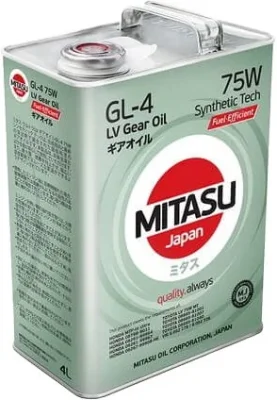 Масло трансмиссионное 75W полусинтетическое Ultra LV Gear Oil 4 л MITASU MJ-420-4
