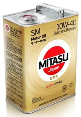 Моторное масло 10W40 полусинтетическое Motor Oil SM 4 л MITASU MJ-122-4