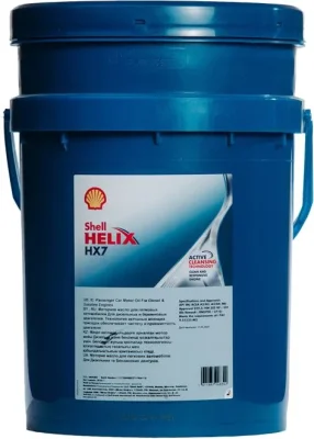 Моторное масло 5W30 полусинтетическое Helix HX7 20 л SHELL 550040458