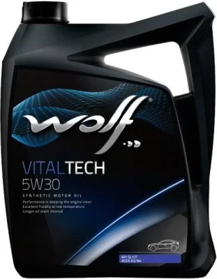Моторное масло 5W30 синтетическое VitalTech 4 л WOLF 14115/4