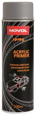 Грунт аэрозольный Acryl Primer серый 500 мл NOVOL 34402