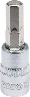 Головка c вставкой HEX 1/4" 6мм L37мм YATO YT-04373