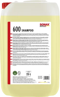Шампунь глянец, для щеточных моек, со смягчителем воды, без фосфатов, 25л SONAX 600 705