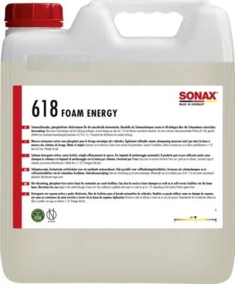 Пена высокоактивная ENERGY, для любых загрязнений, для моек ВД, без фосфатов, 10л SONAX 618 600