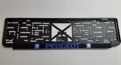 Рамка номерного знака с надписью PEUGEOT FORTUNA RAMKA-PEUGEOT