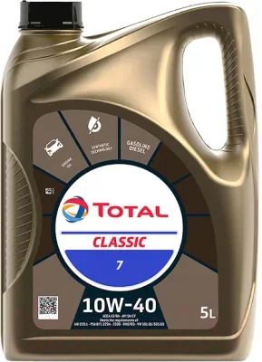 Масло моторное TOTAL CLASSIC 7 10W40, 5L TOTAL 213691