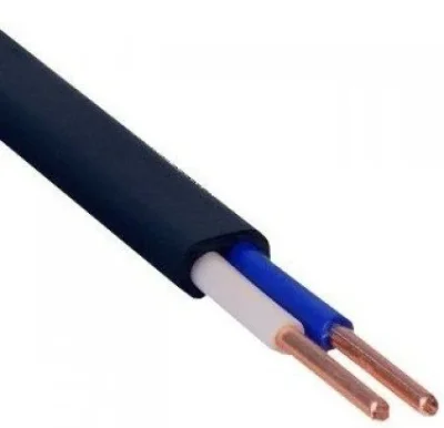 Силовой кабель ВВГ-П 2х1,5 черный 100 м ЭС 1185803