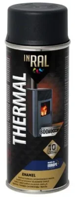 Эмаль аэрозольная термостойкая силиконовая 7016 серый Thermal Enamel 400 мл INRAL 26-7-4-005