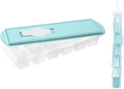 Форма для льда пластиковая Кубики с крышкой и клапаном IDEA М1251-М