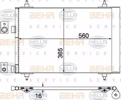 8FC 351 300-674 BEHR/HELLA/PAGID Конденсатор