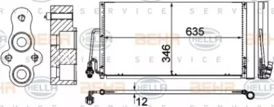 8FC 351 309-384 BEHR/HELLA/PAGID Конденсатор