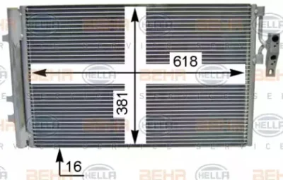 8FC 351 343-171 BEHR/HELLA/PAGID Радиатор кондиционера