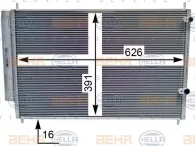 8FC 351 343-424 BEHR/HELLA/PAGID Радиатор кондиционера