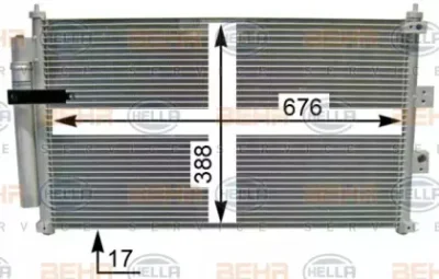 8FC 351 344-094 BEHR/HELLA/PAGID Радиатор кондиционера