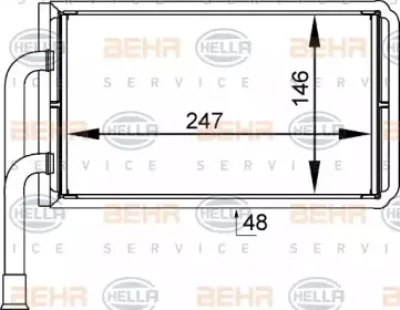 8FH 351 333-034 BEHR/HELLA/PAGID Теплообменник