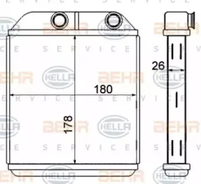 8FH 351 333-154 BEHR/HELLA/PAGID Теплообменник