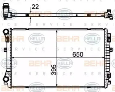 8MK 376 901-374 BEHR/HELLA/PAGID Радиатор охлаждения двигателя