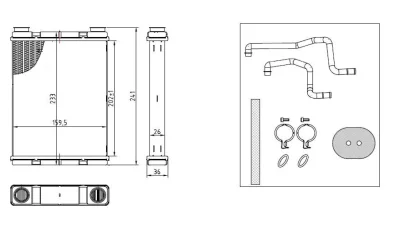 Теплообменник, отопление салона NRF 54429