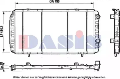 080072N AKS DASIS Радиатор охлаждения двигателя