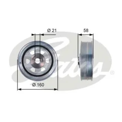 TVD1080 GATES Шкив коленвала