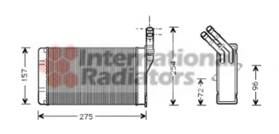 09006150 VAN WEZEL Радиатор отопителя салона