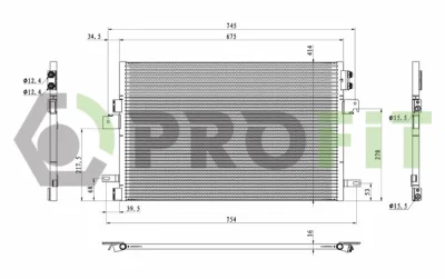 1770-0501 PROFIT Конденсатор, кондиционер