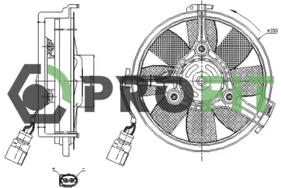 1850-0004 PROFIT Вентилятор, охлаждение двигателя