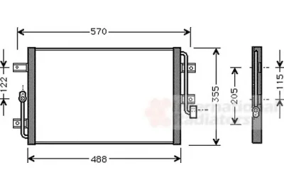 17005245 VAN WEZEL Радиатор кондиционера