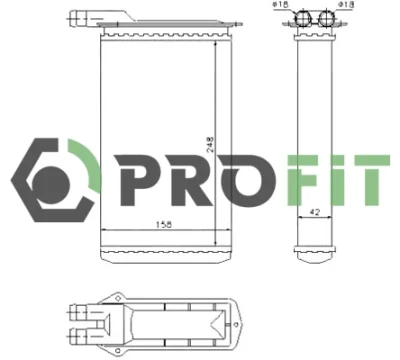 1760-0820 PROFIT Теплообменник, отопление салона