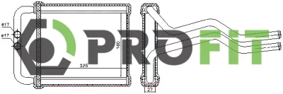 1760-0145 PROFIT Теплообменник, отопление салона