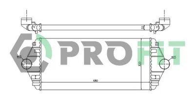 PR 0555T1 PROFIT Интеркулер (радиатор интеркулера)