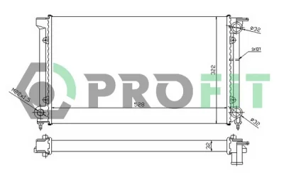 PR 9521A3 PROFIT Радиатор охлаждения двигателя