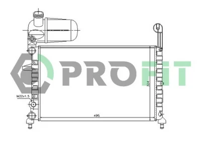 PR 2410A1 PROFIT Радиатор охлаждения двигателя