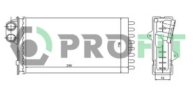 PR 5540N1 PROFIT Радиатор отопителя салона