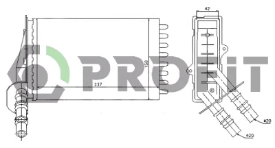 PR 0540N7 PROFIT Радиатор отопителя салона