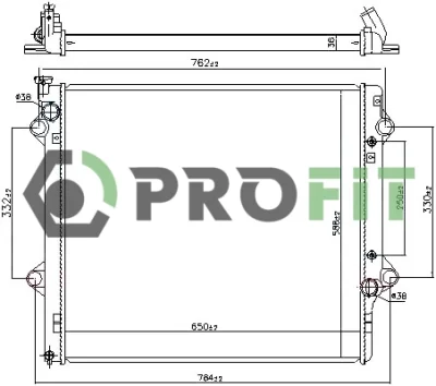 1740-0422 PROFIT Радиатор, охлаждение двигателя