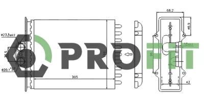 1760-0377 PROFIT Теплообменник, отопление салона