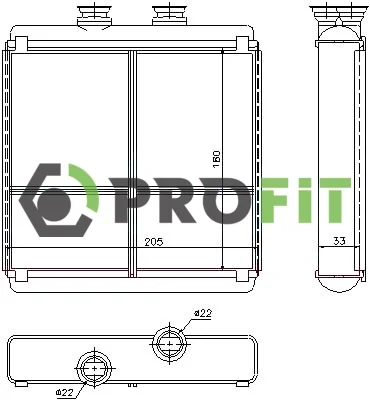1760-0312 PROFIT Теплообменник, отопление салона