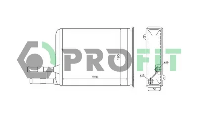 PR 0546N1 PROFIT Радиатор отопителя салона