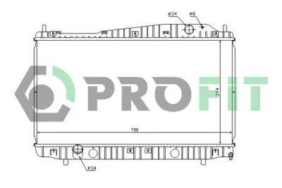 PR 1705A1 PROFIT Радиатор охлаждения двигателя