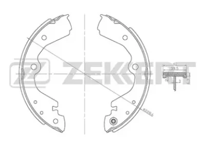 BK-4178 ZEKKERT Комплект тормозных колодок