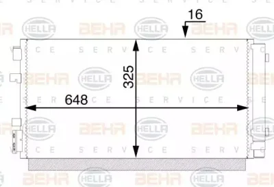 8FC 351 004-714 BEHR/HELLA/PAGID Конденсатор