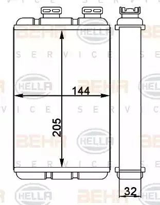 8FH 351 311-324 BEHR/HELLA/PAGID Теплообменник