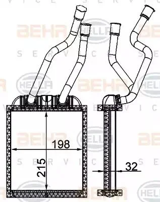 8FH 351 315-354 BEHR/HELLA/PAGID Теплообменник