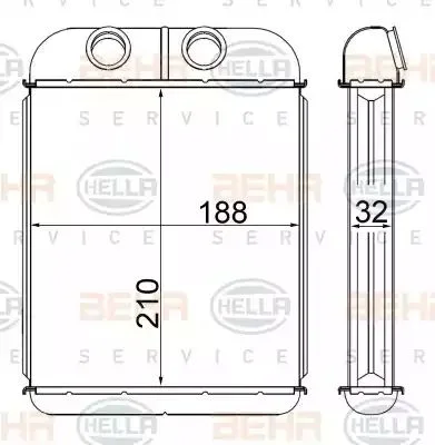 8FH 351 315-384 BEHR/HELLA/PAGID Теплообменник