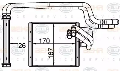 8FH 351 315-604 BEHR/HELLA/PAGID Теплообменник